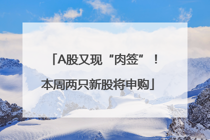 A股又现“肉签”！本周两只新股将申购