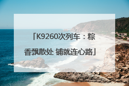 K9260次列车：粽香飘散处 铺就连心路